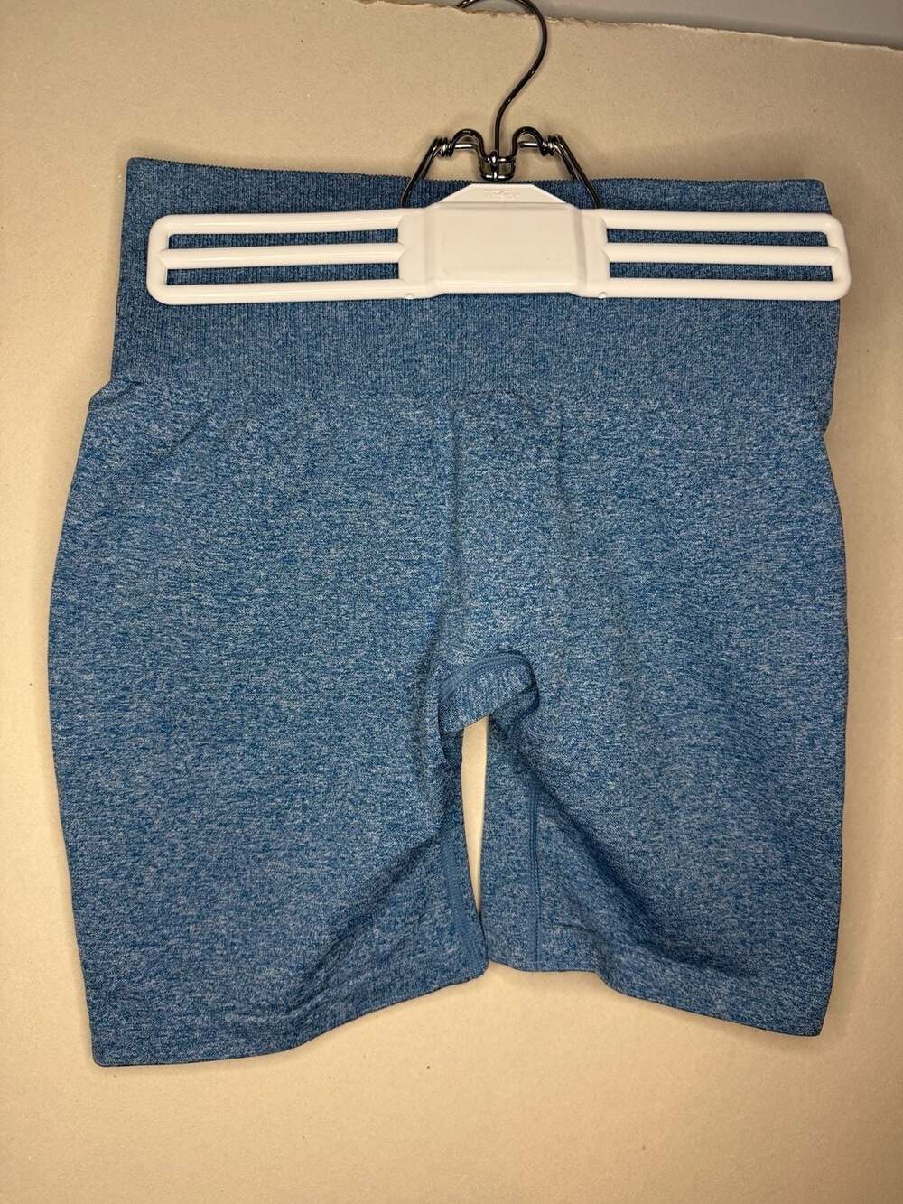 NVGTN Seamless Workout Bike Shorts Size S Blue Scrunch